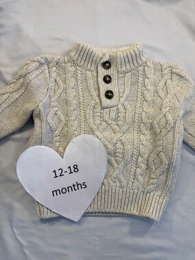 GAP - Cozy Heavy weight Cable Knit Sweater - Cream